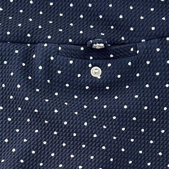 ATTYRE Women’s Skort Stretch PullOn Tennis Golf Pickleball PolkaDot Blue/Wht. 6P - Picture 4 of 9